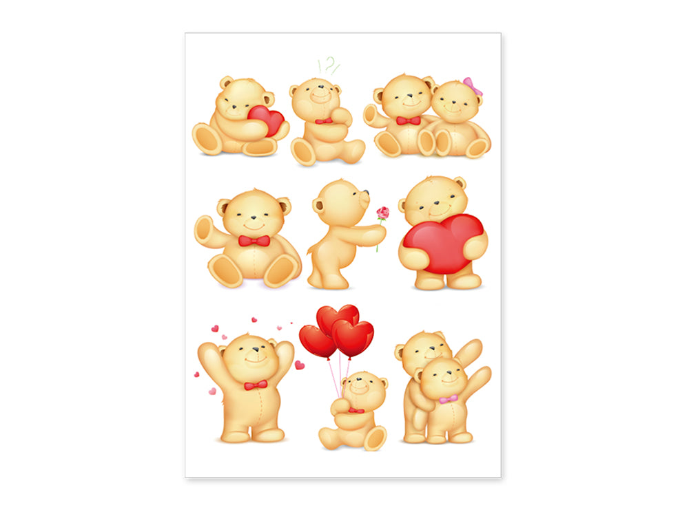 Craft Decor: 11.8"x15.75" Wall Art Clear C) Teddy Bear Love