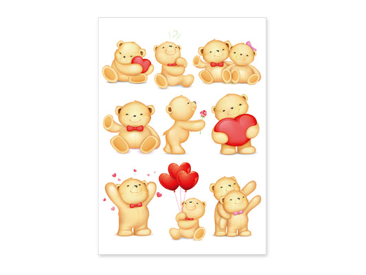 Craft Decor: 11.8"x15.75" Wall Art Clear C) Teddy Bear Love