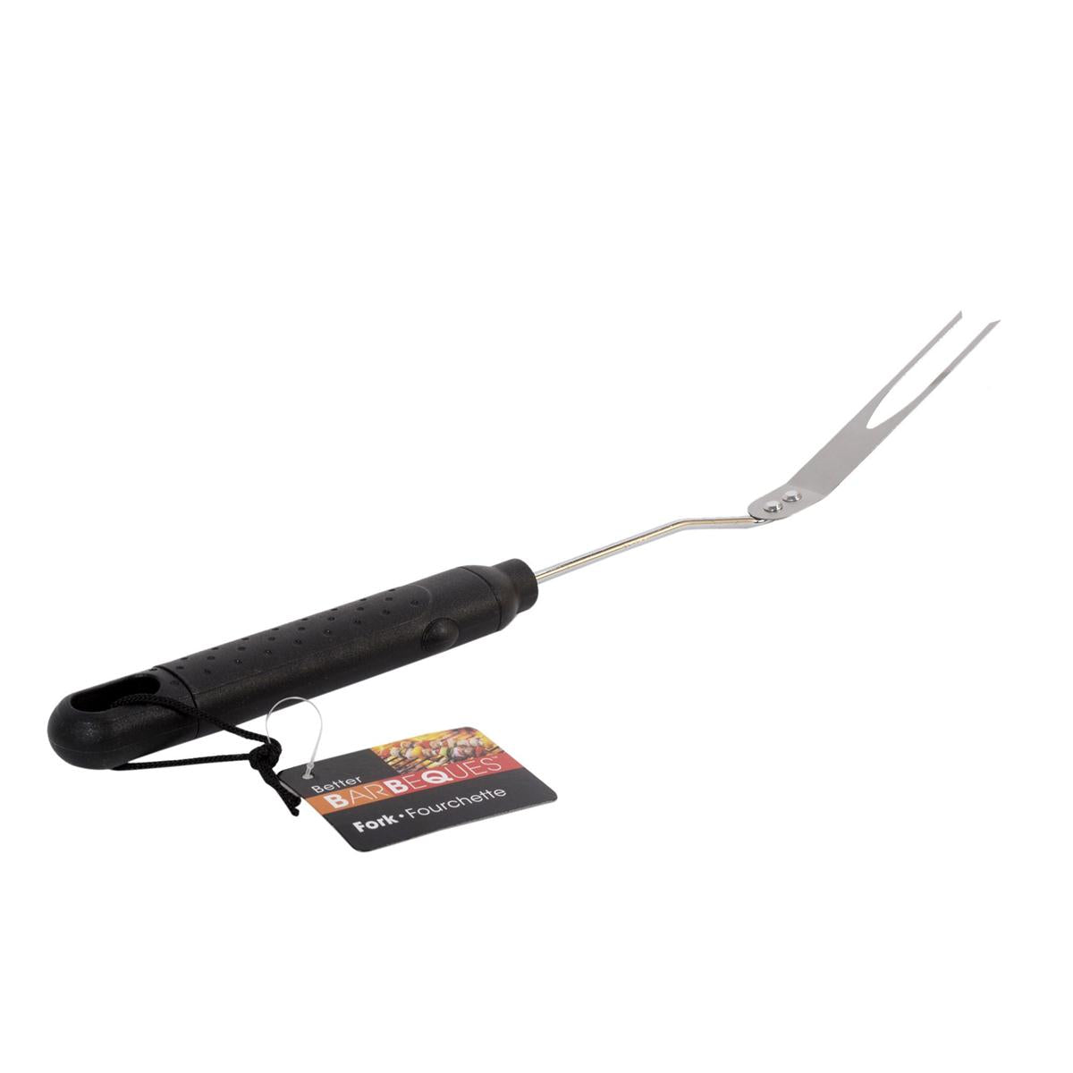 BBQ 15" S.S. Fork w/Plastic Handle, cht