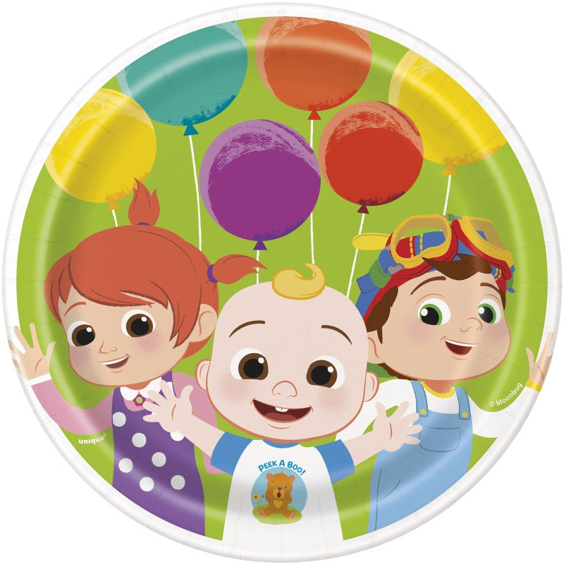 Cocomelon Round 7" Dessert Plates  8ct