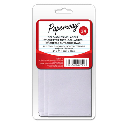 24 SELF-ADHESIVE LABELS 5cm x 10cm