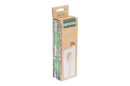 iECO BIRCH TEASPOONS 24/PK X 24/CS