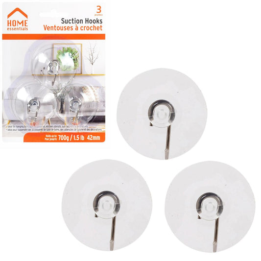 H.E.  3-PC Suction Metal Hooks, 42mm,  b/c