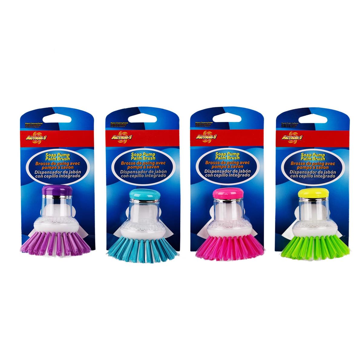 Action 1, Soap Pump Palm Brush, 4 col, t.o.c.