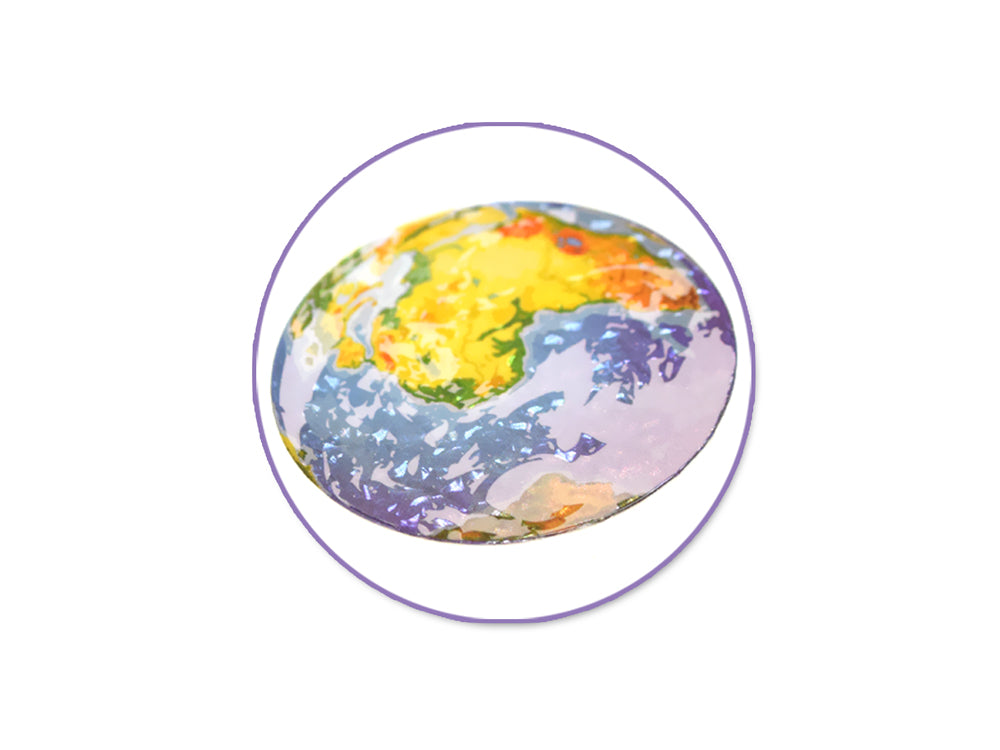 Paper Craft Sticker: 5.5"x8.25" Holographic Icons K) The Planets