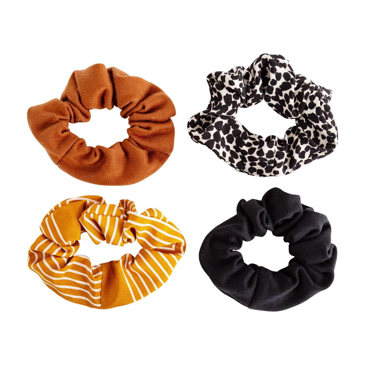 Stylin, 2pc Scrunchie, 2 asst hc (olive/print & olive print/blk)