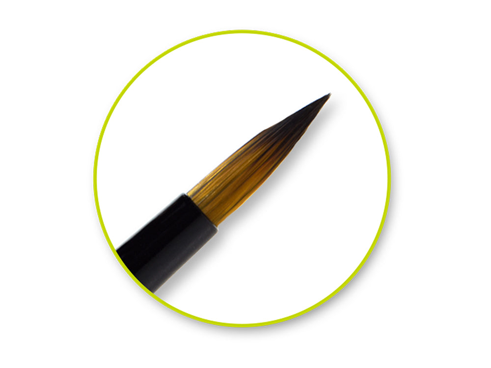 Artist Brush Set: The Golden Era Set x5 Wood Handle B) Detail