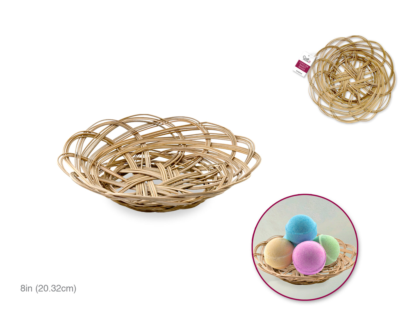 Coco Rib Basket: 8" Tray