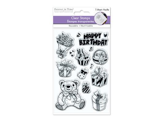 Clear Stamps: 4.3"x6.3" Reusable X) Birthday Treats