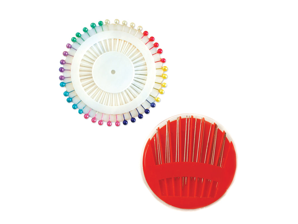 Needlecrafters: Pearlized Head-Pins/Sewing Needles Valu-Pak