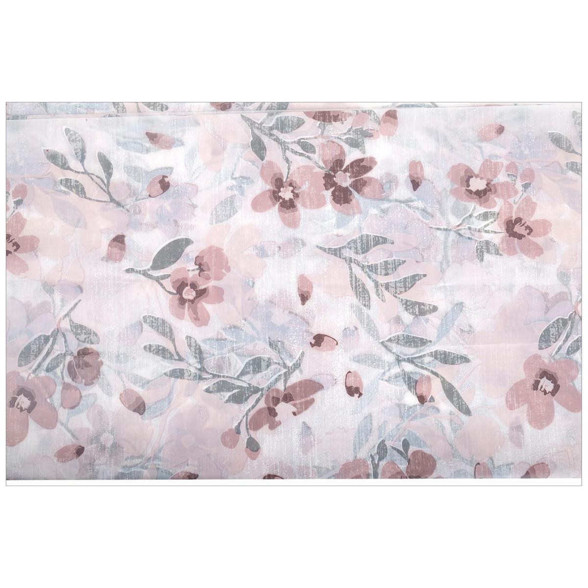 Bodico, PEVA Shower Curtain, Floral 70x72", hanger