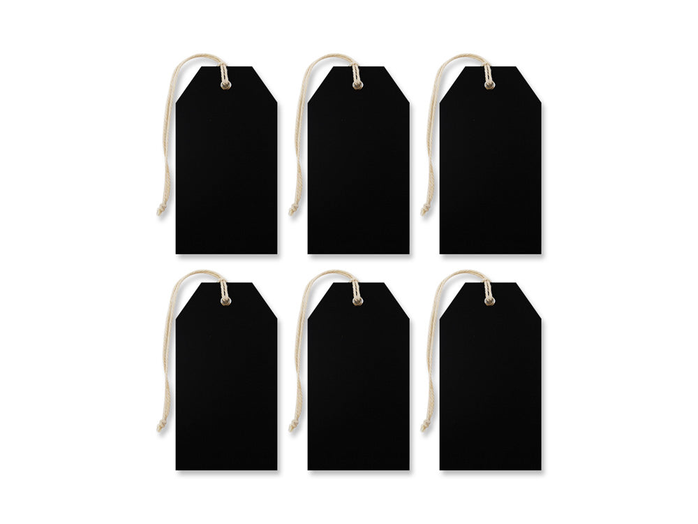 Craft Decor: Chalk-It-Up Tags w/Cord x6 A) Luggage Tags
