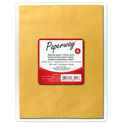 BROWN ENVELOPES - 4 10" X 13"