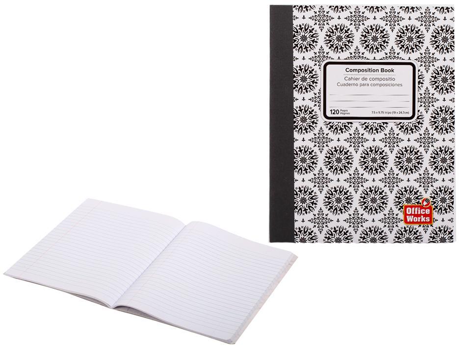 O.WKs. 120-P 7.5x9.75" Stitched Composition Bk