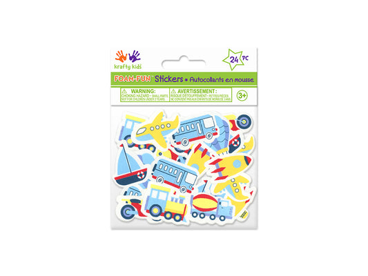Krafty Kids: Foam-Fun 3D Stickers Themed C) Transport Fun