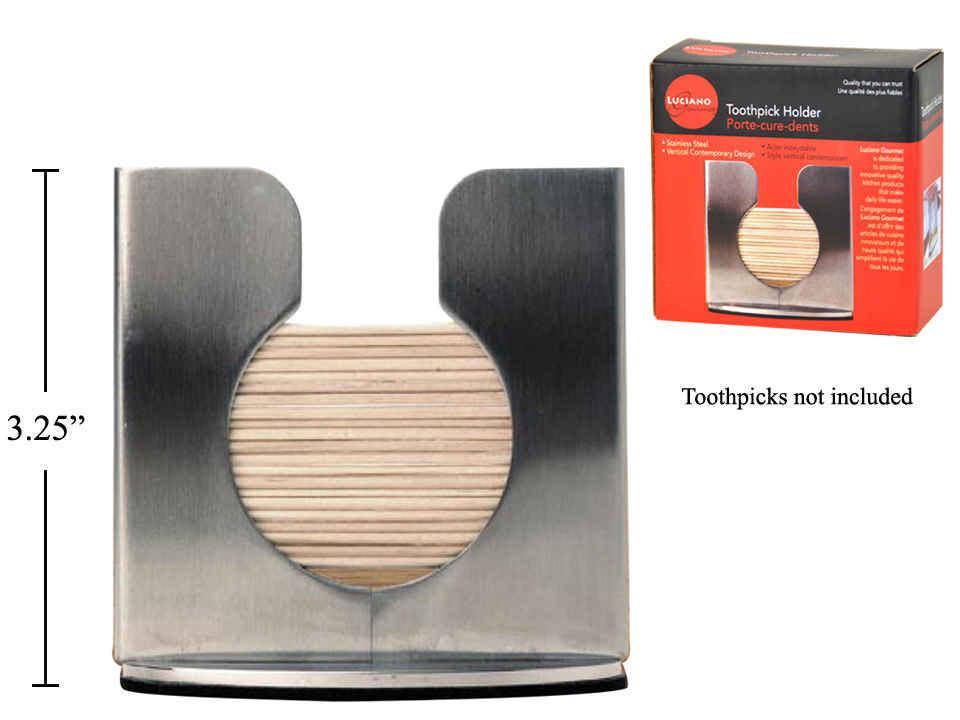 L.Gourmet  S/S Toothpick Holder,  3.3"x1.5"x3.3", col. box