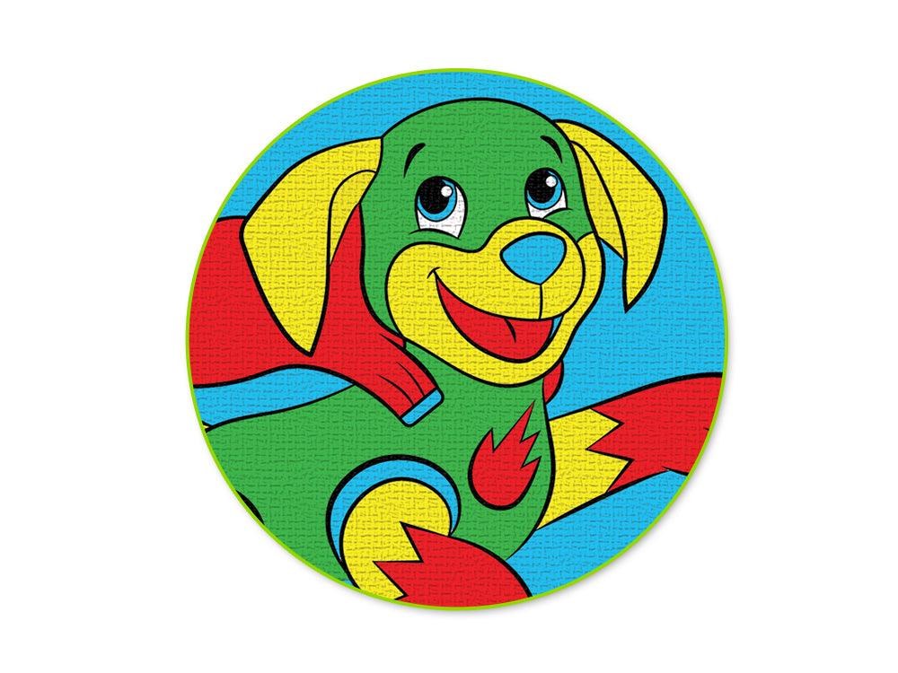 Krafty Kids Kit: 6"x8" DIY Canvas Panel w/4 Mini Markers G) Super Dog