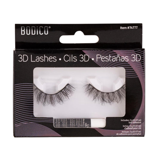 Bodico, 3D Doll Eyelashes with adhesive, col box