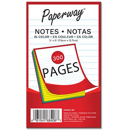 NOTEPAD COLOR PAGES 3''X5''