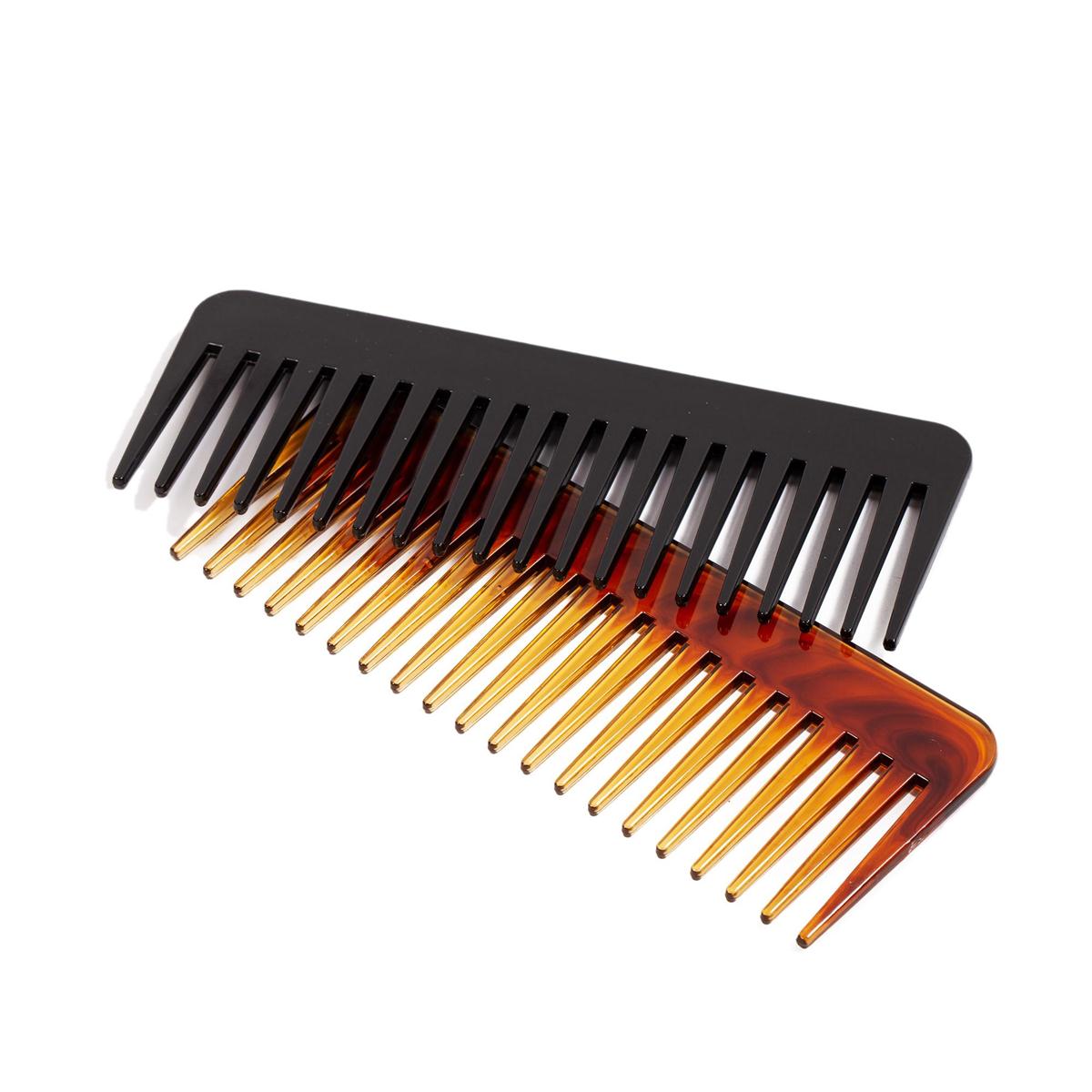 Bodico 1-pc Wide Tooth Comb, 2 col: black & tortoise, b/c(HZ)