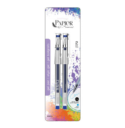 GEL INK PEN 2PK SET - BLUE 0.7MM REGULAR