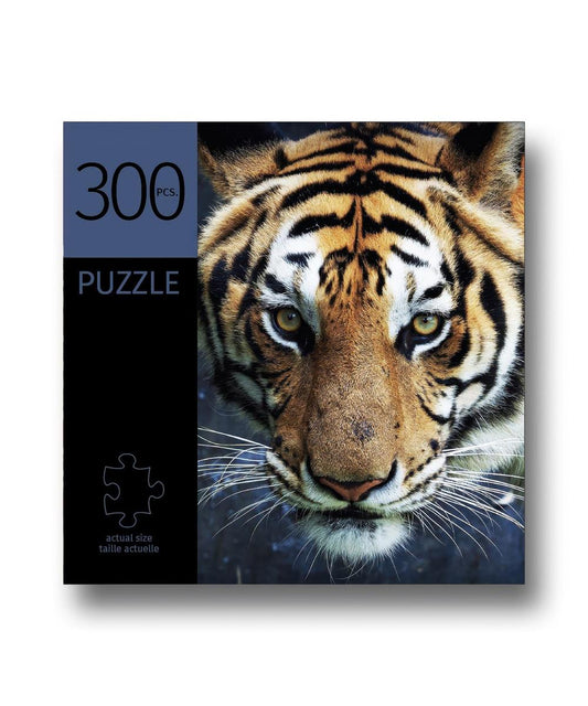 Paper 300pc Puzzle,Tiger, L:8"xW:8"xH:2.3"
