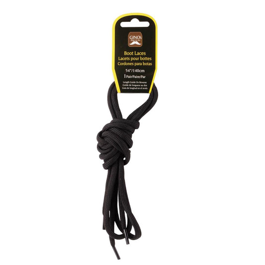 Gino's 54" Boot Laces, Black, H/C