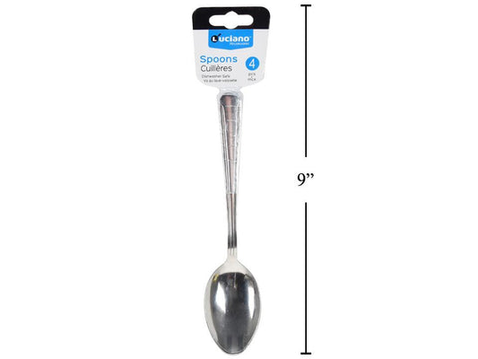 Luciano 4-pc 7" Dlx. S/S Spoon, header