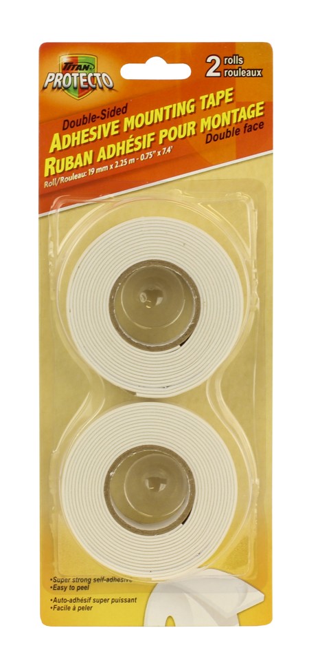 TITAN DOUBLE SIDED ADHESIVE TAPE 2/PK