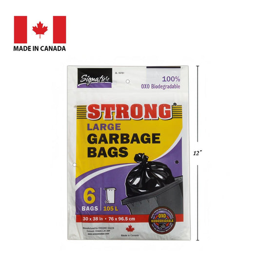 SiG.Kit  6-pc 30x38" Strong Black Large Garbage Bags