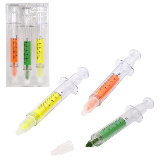O.WKs. 3pc. Clear Highlighter PVC Box
