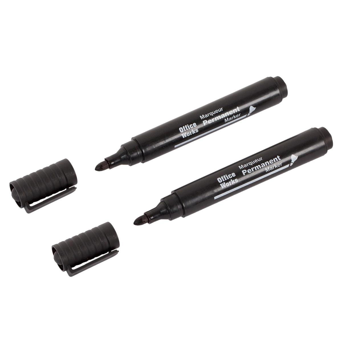 O.WKs. 2-Pk Permanent Marker in Black, b/c (A197145)