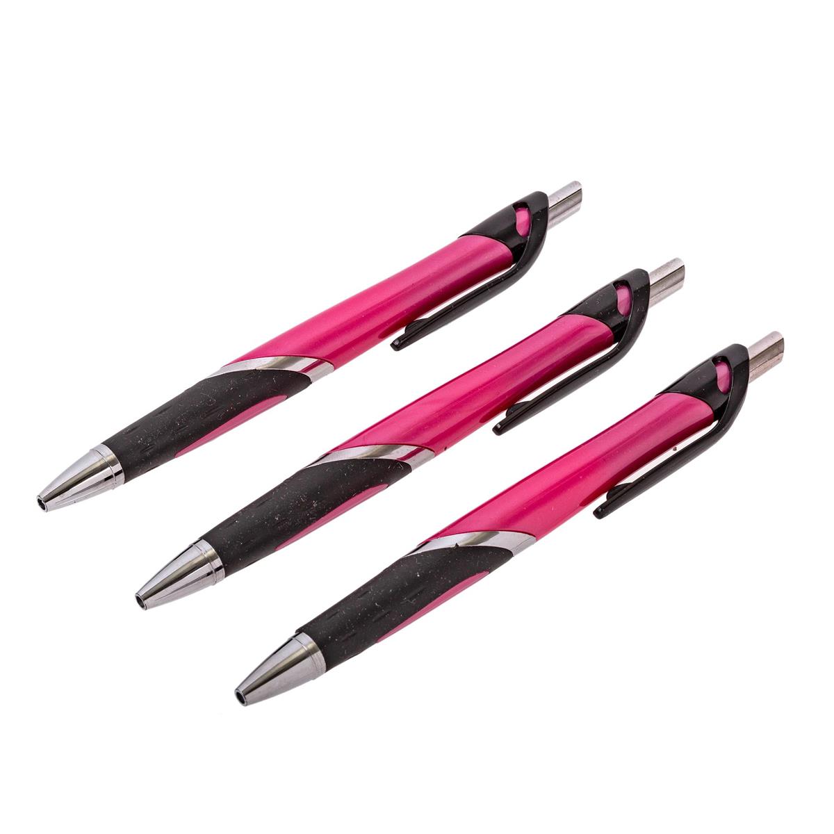 O.WKs.  3-pc Ball Pen, 3 col., Blue Ink,  b/c