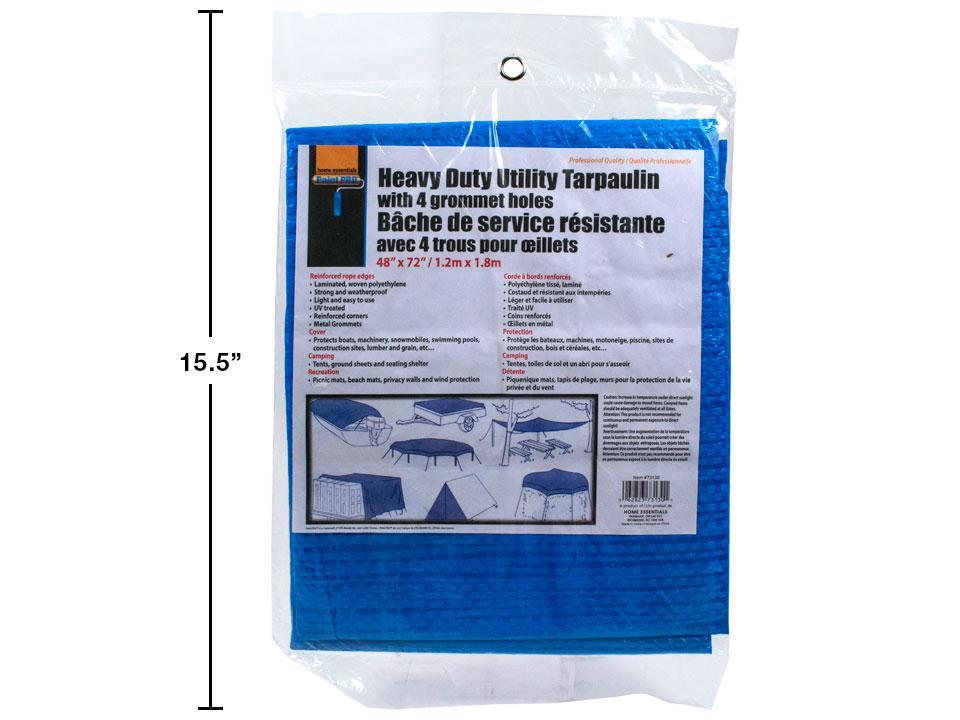48"x72" HD Poly Utility Tarp: Qty-1