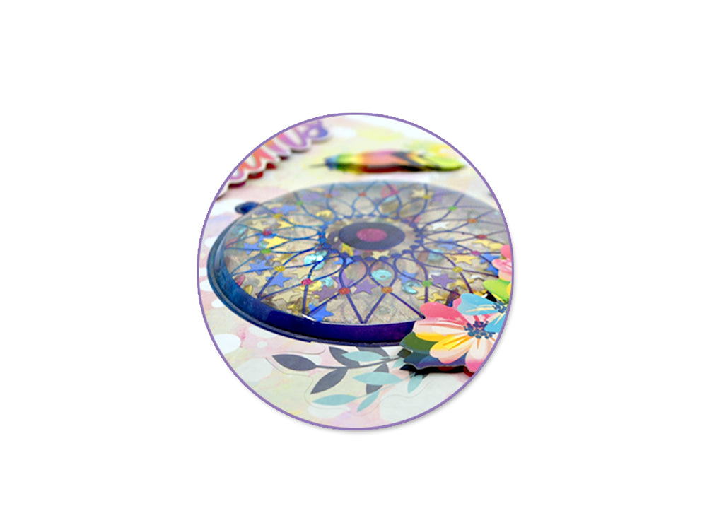 Handmade Sticker: 4.9"x7.3" 3D Shaker Series A) Follow Your Dreams