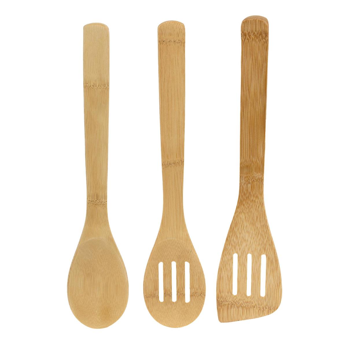 L.Gourmet 3-pc Bamboo Utensil Set, net bag w/ header card (CP)