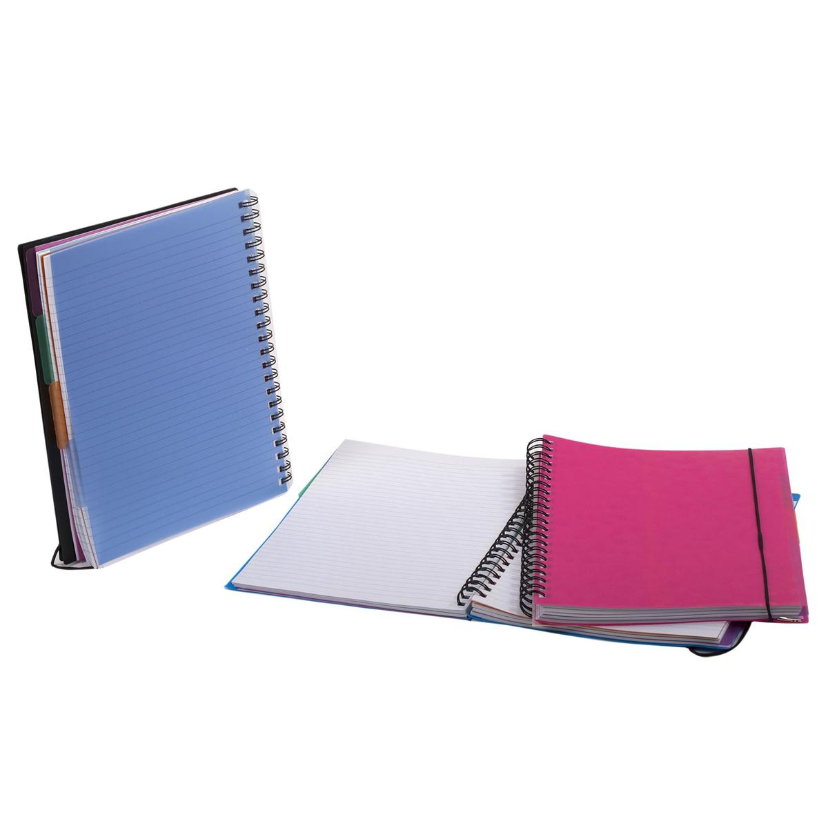 O.Wks, 8.75x11.5" 5Sub 150 sheets Notebook, Ruled, 4 col., bulk