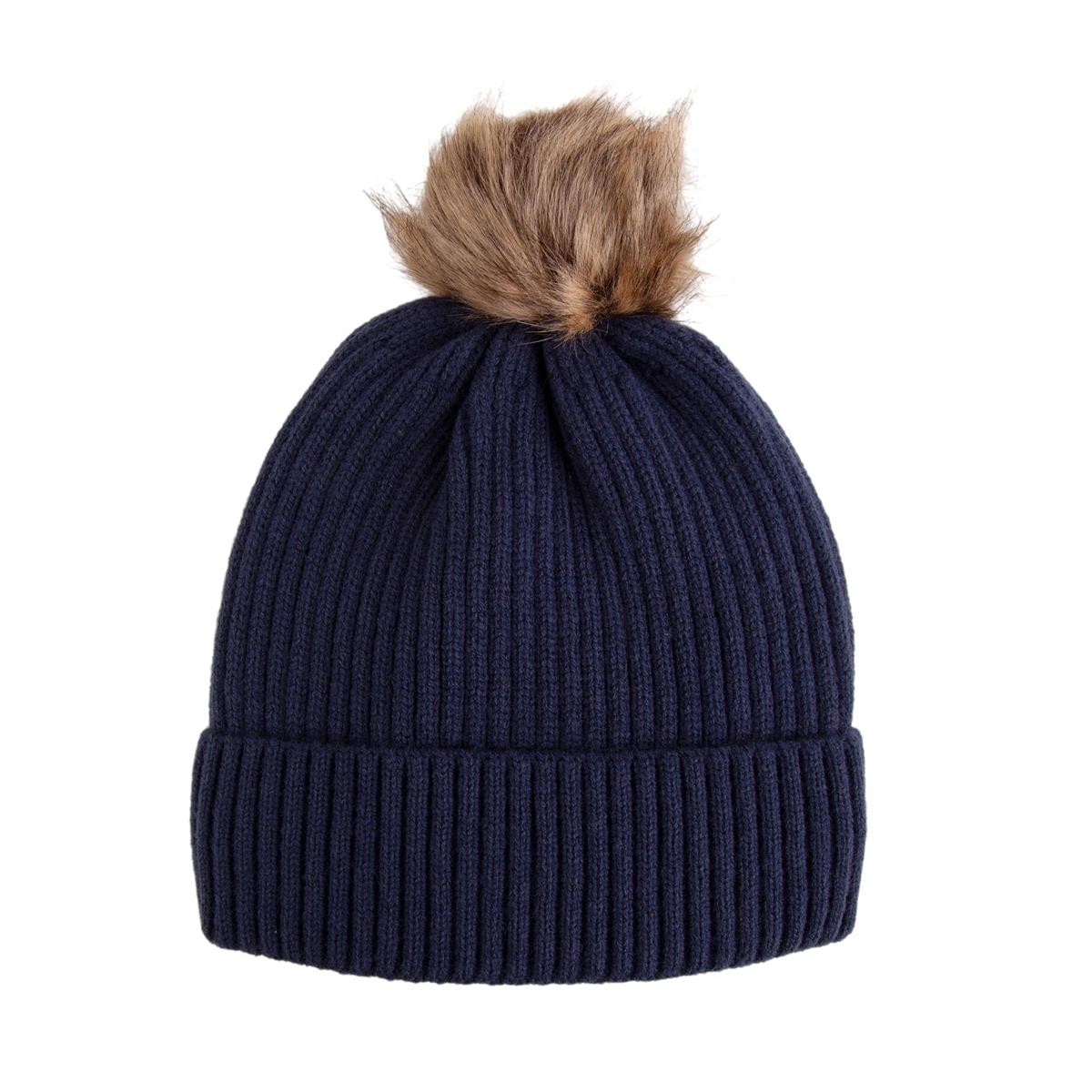 Nordic T.  "Neve" Beanie w Pom Pom, Ladies, 3 asst , brushed lining, ht