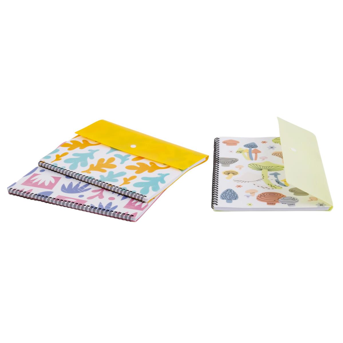 O. Wks, 140-pg 8.25 x 11.5" Ruled Notebook, 3 col., opp bag