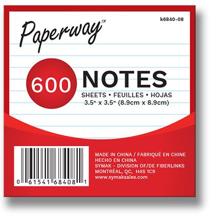 MEMO BLOCK - 600 3.5''X3.5''