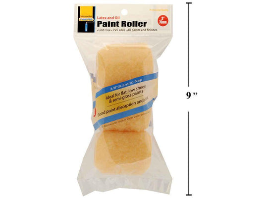 H.E. Paint Pro 3-pc 3" Paint  Rollers Refill,printed polybag