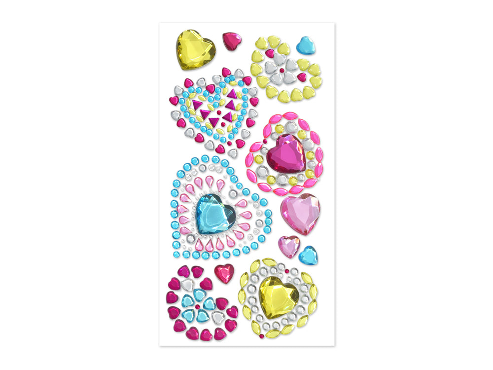Paper Craft Sticker: 7.9"x3.9" - Gem Art, B) Heart