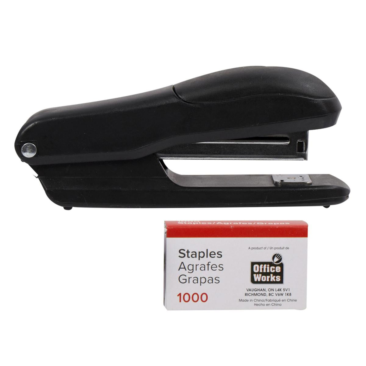 O.WKs. 26/6 Stapler+1000 Staples Set, BLK, clam pack