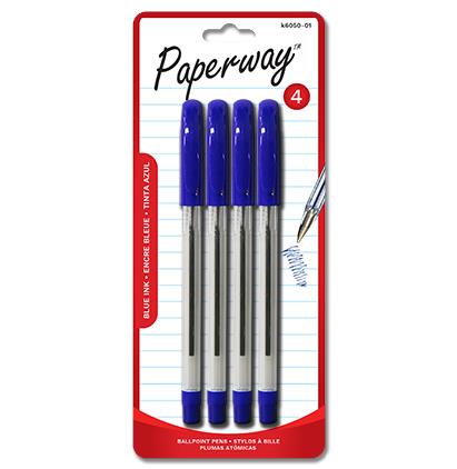 BALLPOINT PENS - 4, BLUE