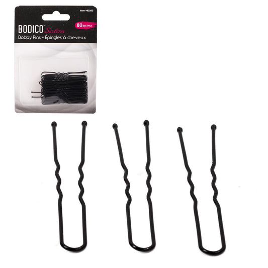 Bodico 80-pc Salon Bobby Pins, black only, b/c