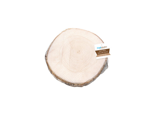 Craftwood: 18cm-20cm Natural Willow Slice 2cm(T)