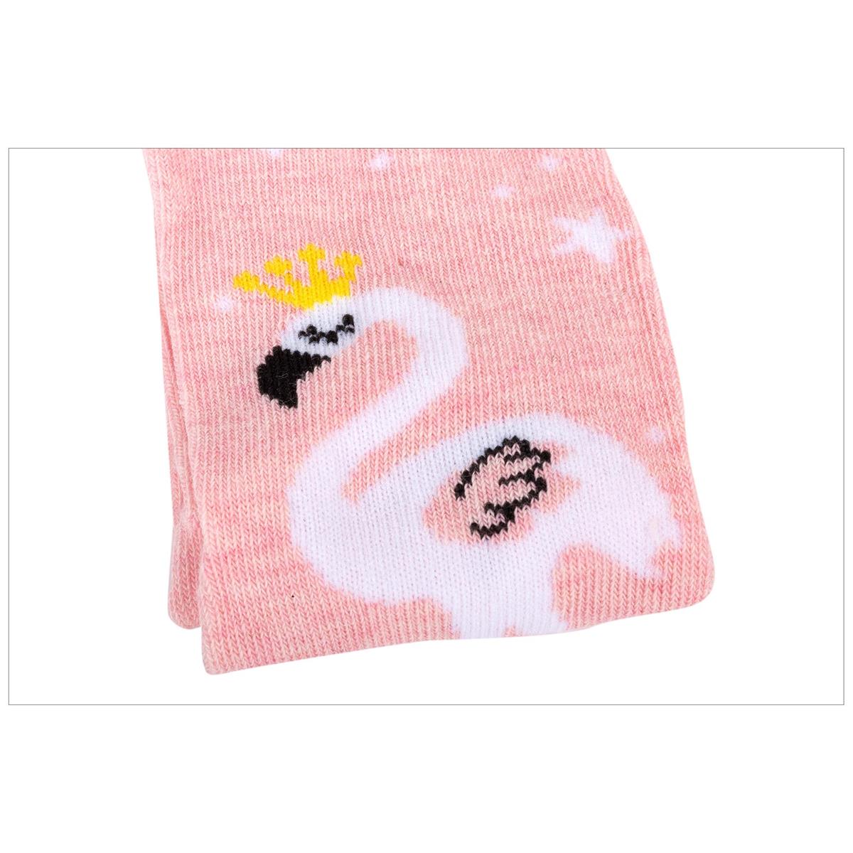 Sox, Girl 9-3.5 flamingobunny socks 2 asst, cottn/poly/span, hc