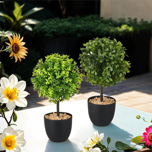 Country G. .8.5" Artificial Potted Tree Plant, 2asst, 12/PDQ, UPC