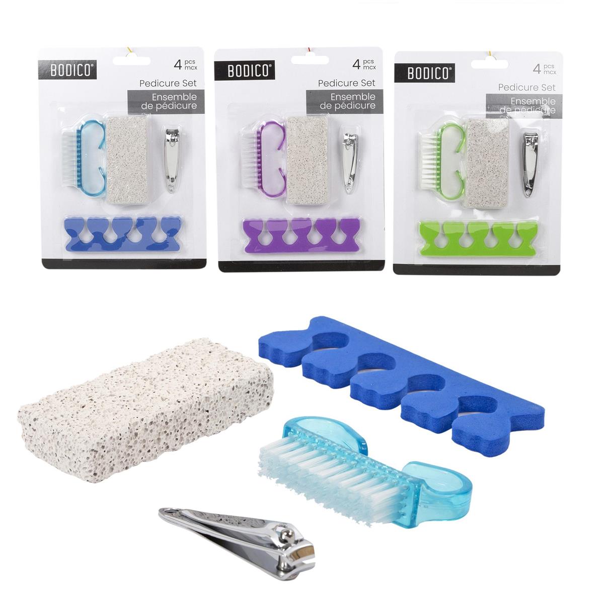 Bodico, 4pcs Pedicure Set 2 asst, blister card