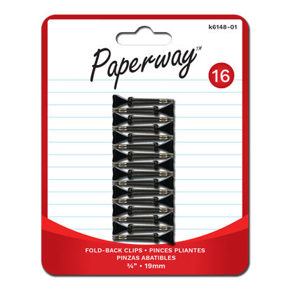 FOLD-BACK CLIPS - 16PCS 3/4' - 19MM